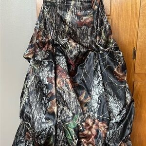 Elegant Camouflage Print Prom Dress